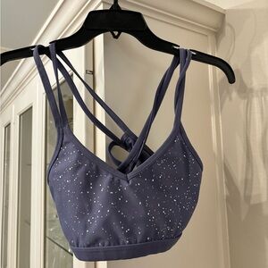 BEYOND YOGA Double Back Alloy Speckled Bra
